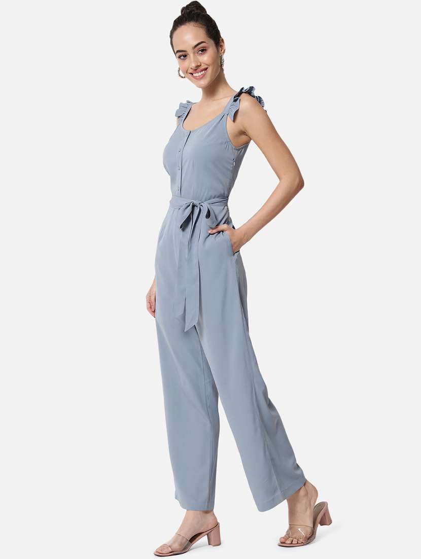 women solid sleeveless full length jumpsuit - 21916432 -  Standard Image - 1