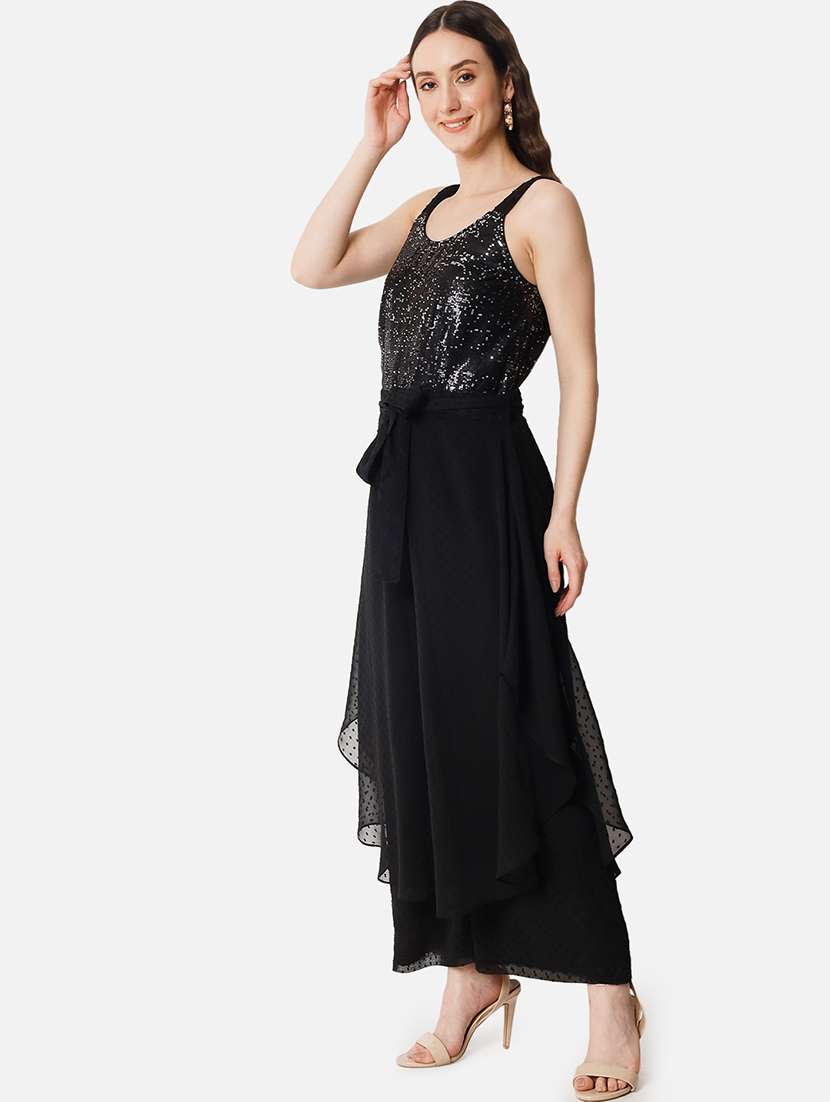 women sequined shoulder strap jumpsuit - 21916436 -  Standard Image - 1