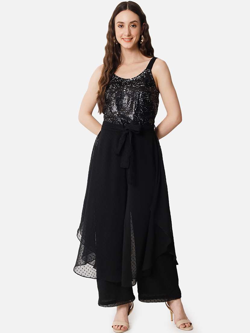 women sequined shoulder strap jumpsuit - 21916436 -  Standard Image - 4