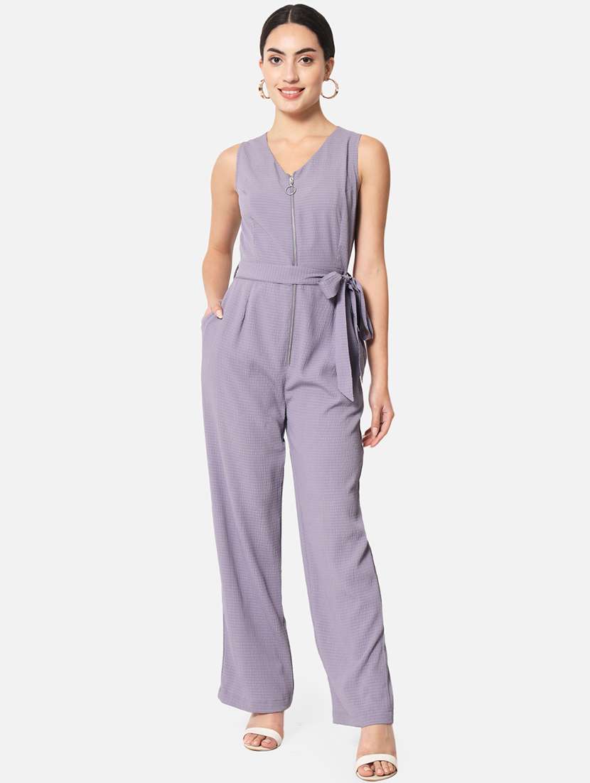 women solid sleeveless full length jumpsuit - 21916449 - Standard Image - 4