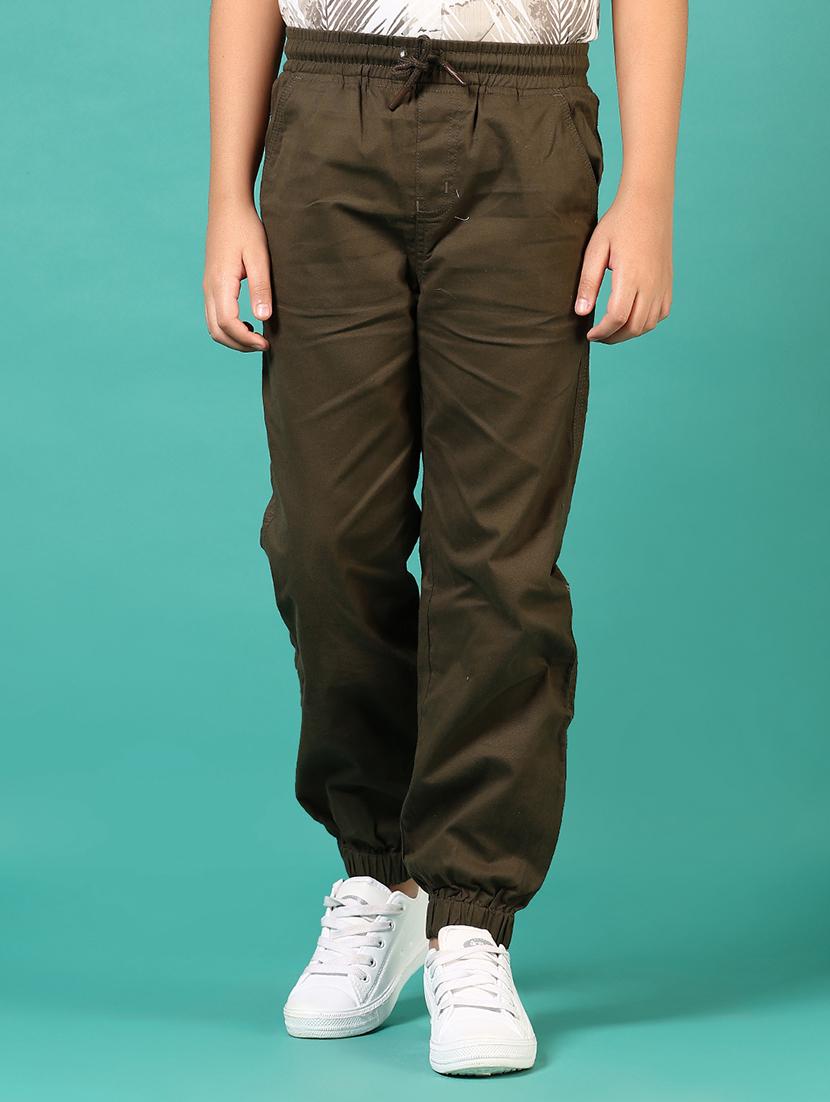 boys solid mid rise jogger - 21916480 - Standard Image - 1