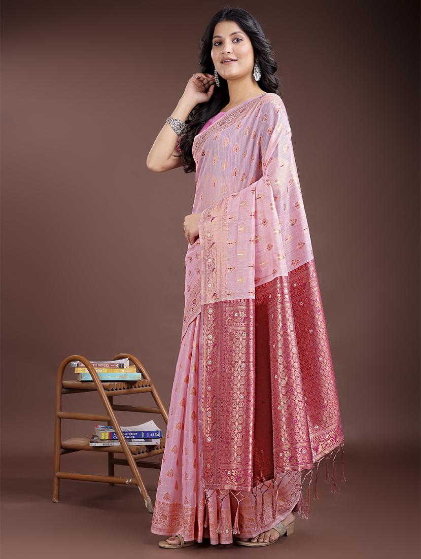 women self design bordered saree with blouse - 21916534 - Standard Image - 1