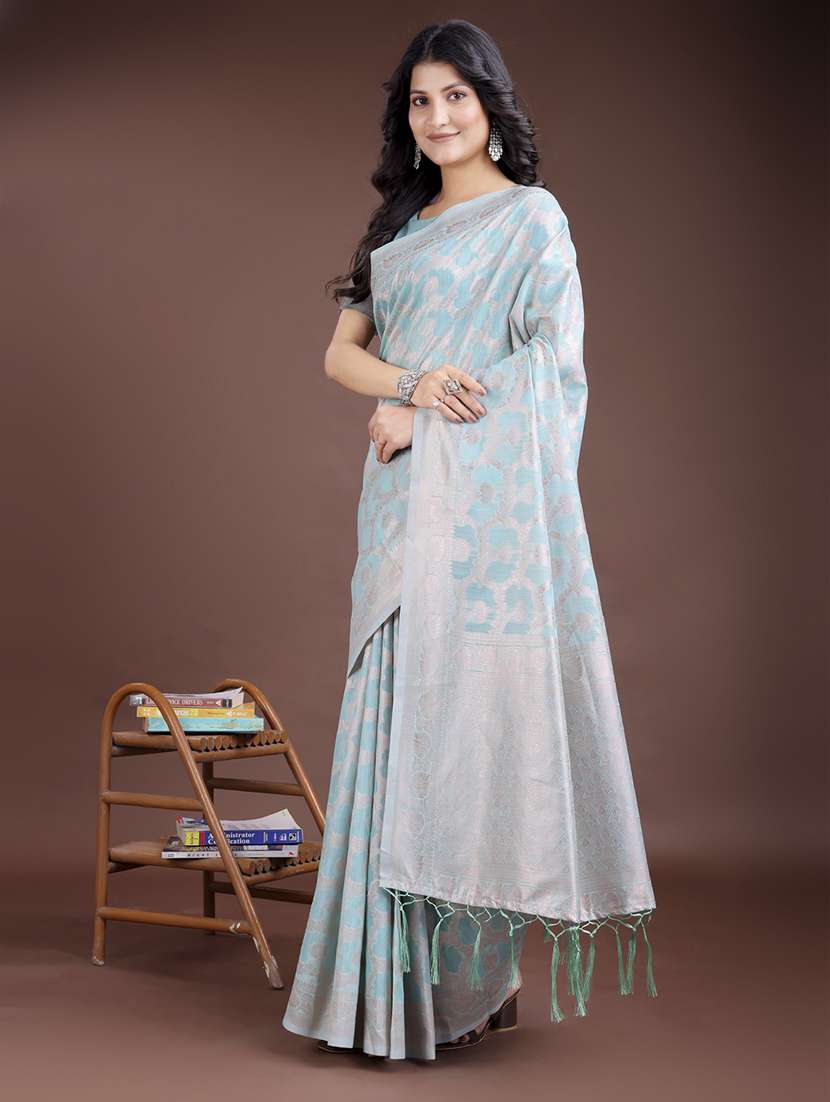 women self design chanderi saree with blouse - 21916579 -  Standard Image - 1