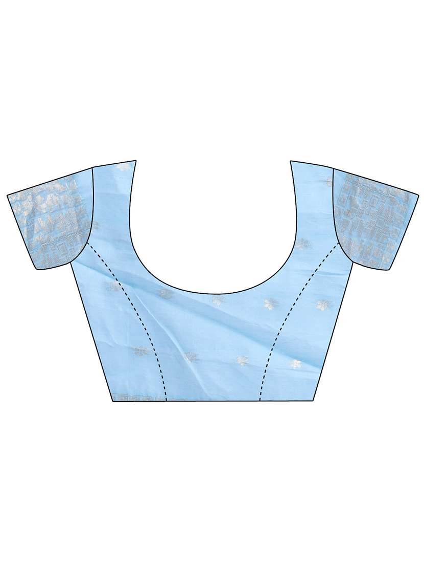 women self design chanderi saree with blouse - 21916585 -  Standard Image - 4