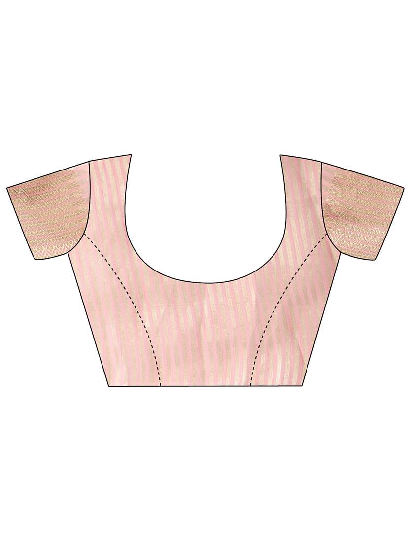 women solid with bordered saree with blouse - 21916593 -  Standard Image - 4