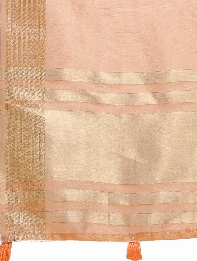 women solid with bordered saree with blouse - 21916598 -  Standard Image - 4