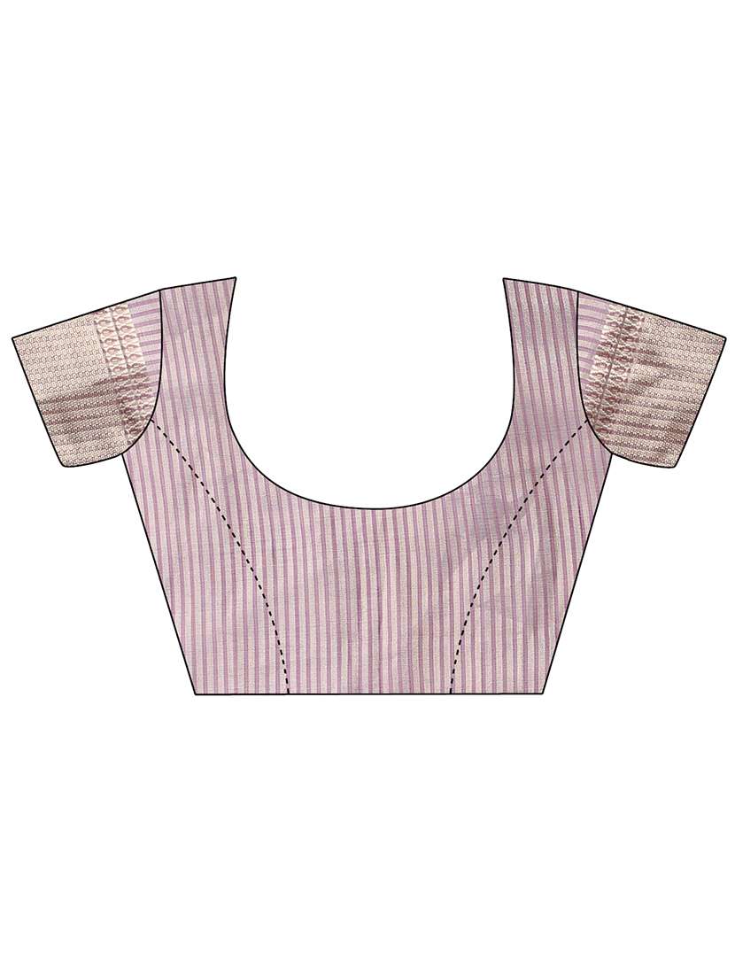 women solid with bordered saree with blouse - 21916613 -  Standard Image - 4