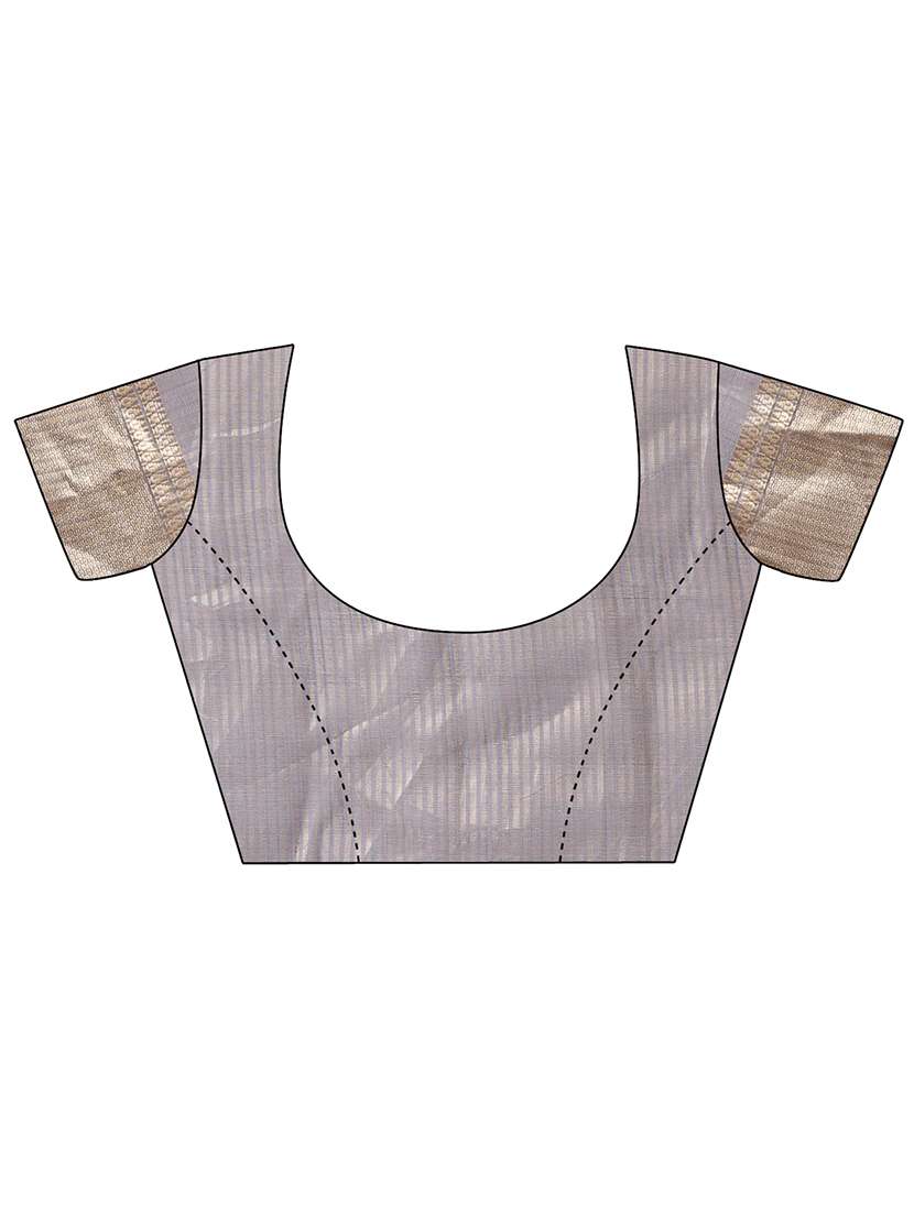 women solid with bordered saree with blouse - 21916614 -  Standard Image - 4