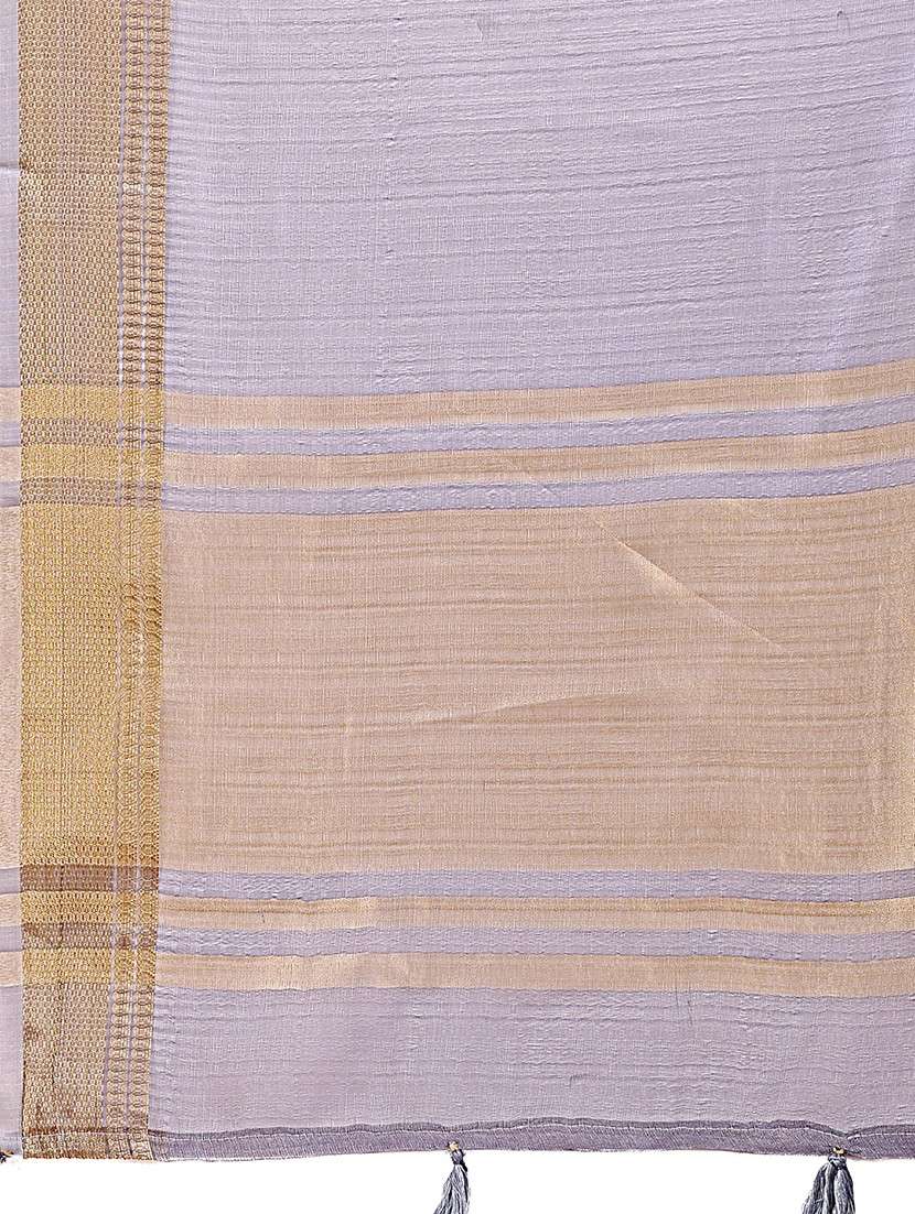 women solid with bordered saree with blouse - 21916627 -  Standard Image - 4