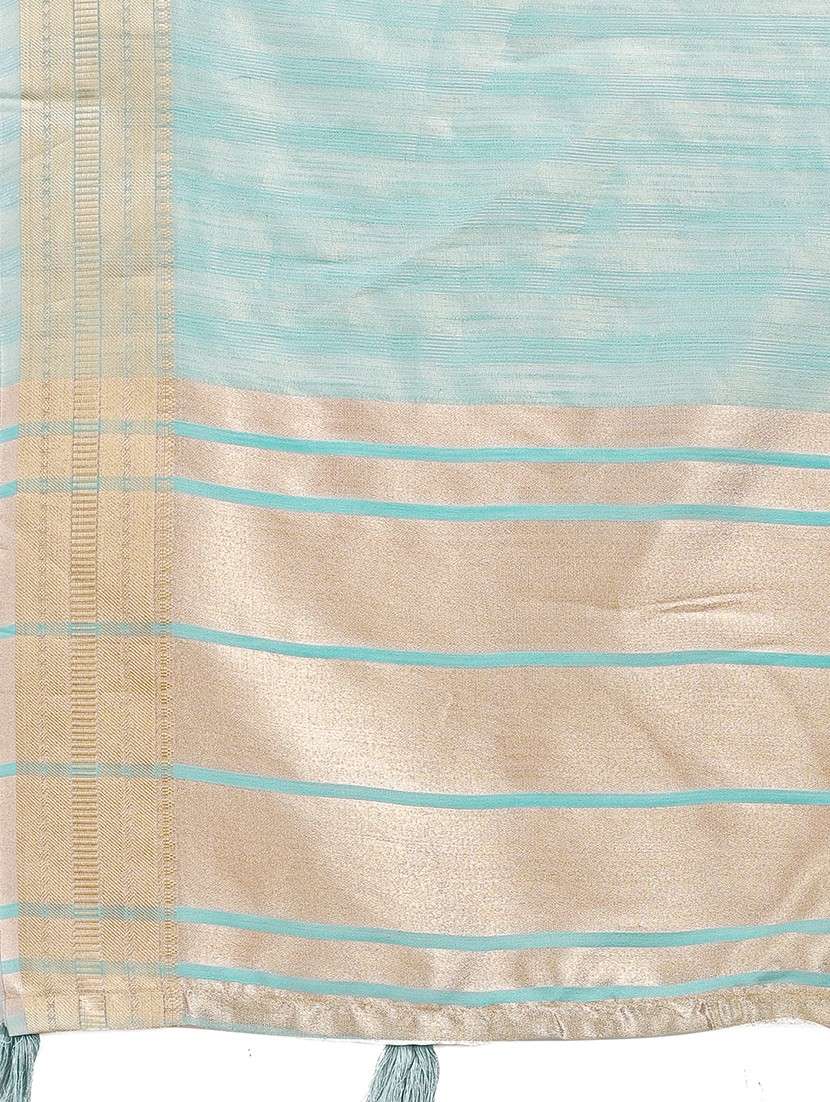 women solid with bordered saree with blouse - 21916640 -  Standard Image - 4