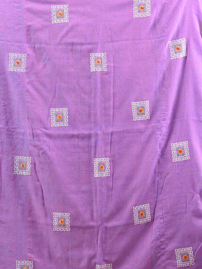 women lavender embroidered saree with blouse - 21916658 -  Standard Image - 6