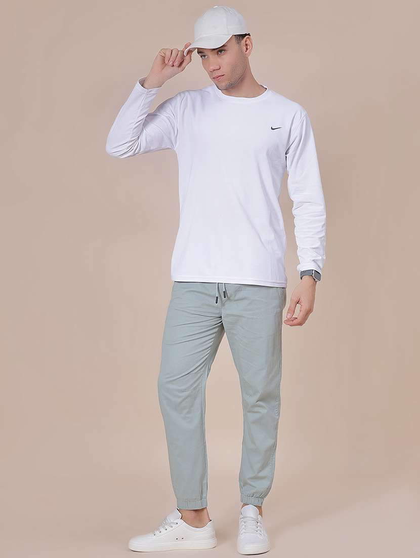 men solid mid rise regular fit jogger - 21916794 -  Standard Image - 4