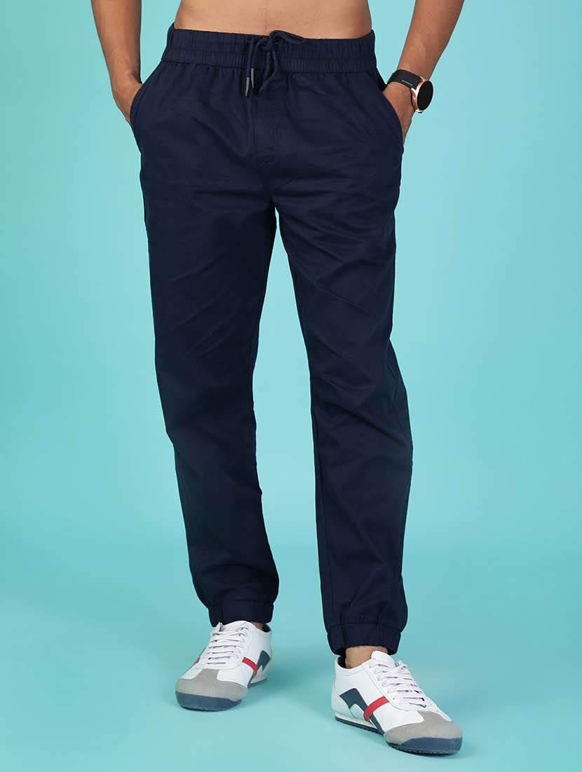 men solid mid rise relaxed fit jogger - 21916797 -  Standard Image - 1
