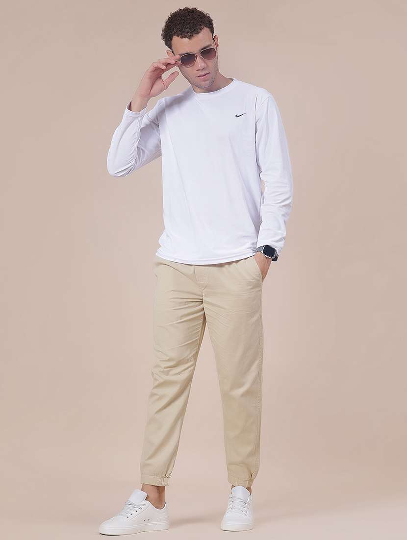 men solid mid rise regular fit jogger - 21916798 -  Standard Image - 4