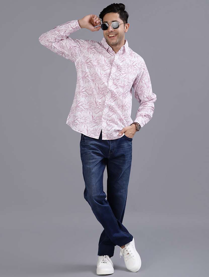 men printed collared long sleeve shirt - 21916859 -  Standard Image - 4