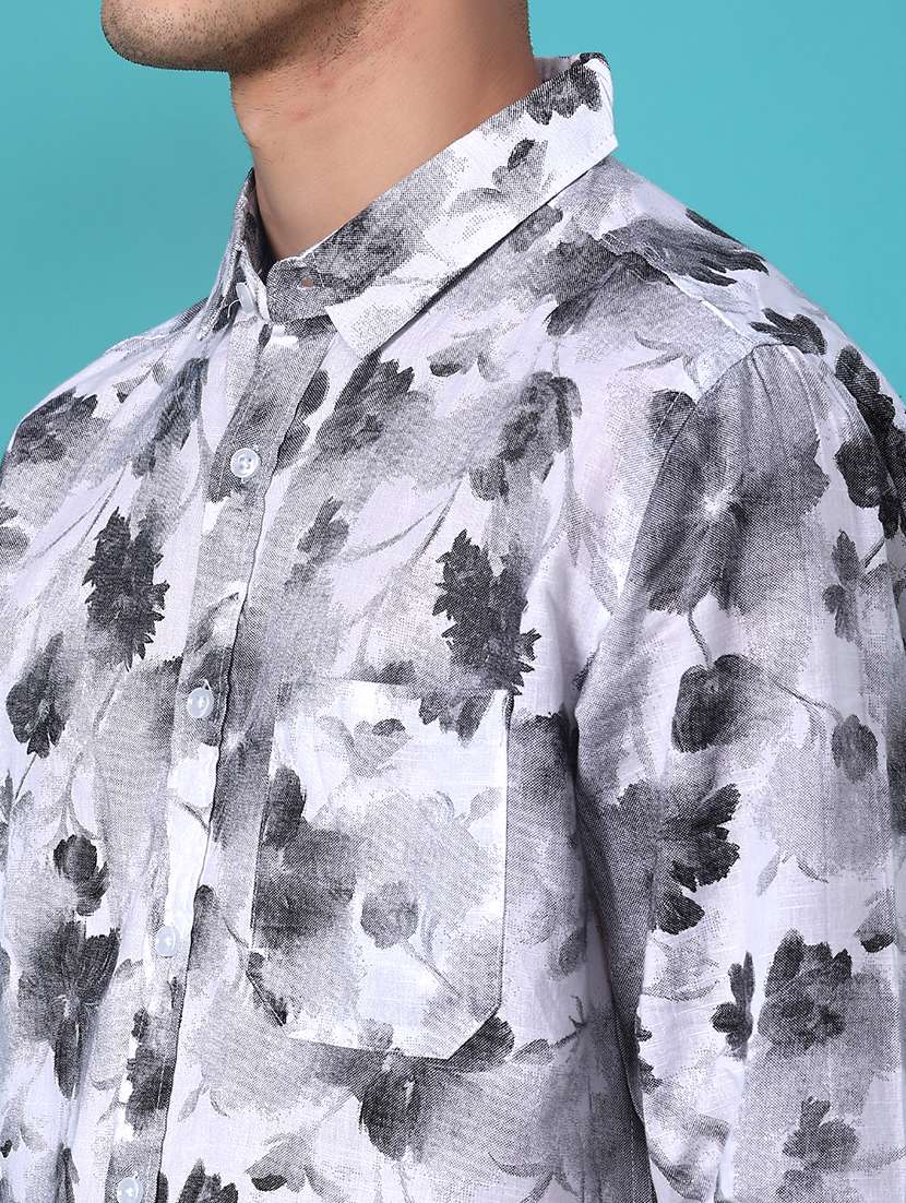 men printed long sleeve regular fit casual shirt - 21916863 -  Standard Image - 4