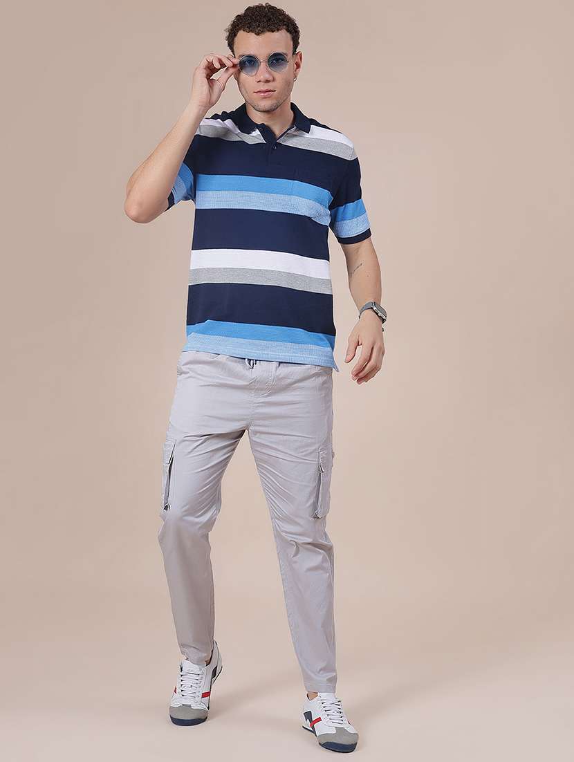 men solid mid rise regular fit cargo - 21916895 -  Standard Image - 4