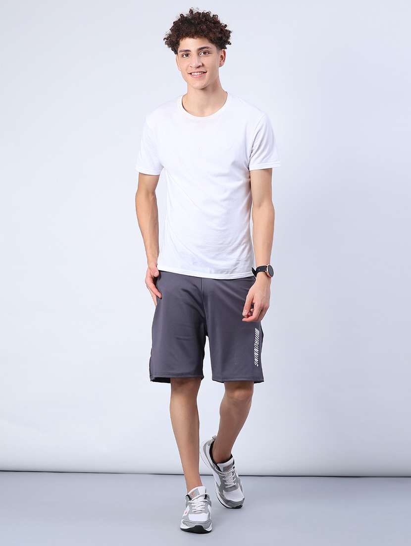 men solid mid rise regular fit sport shorts - 21916922 -  Standard Image - 4