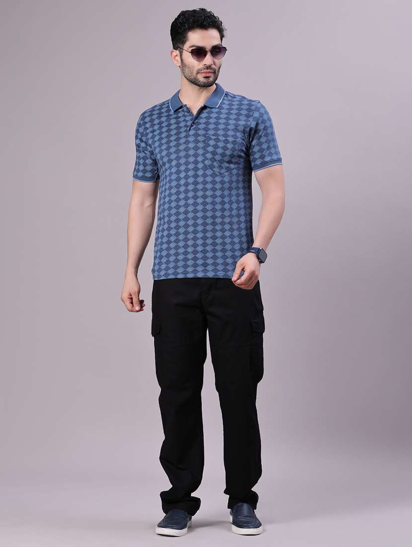 men solid mid rise regular fit cargo - 21916956 -  Standard Image - 4