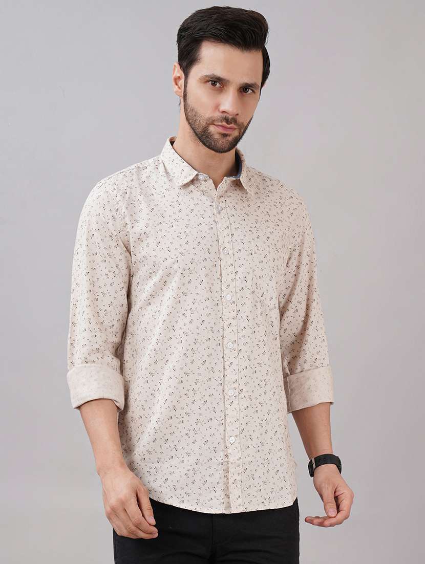 men printed long sleeve regular fit casual shirt - 21917027 - Zoom Image - 0