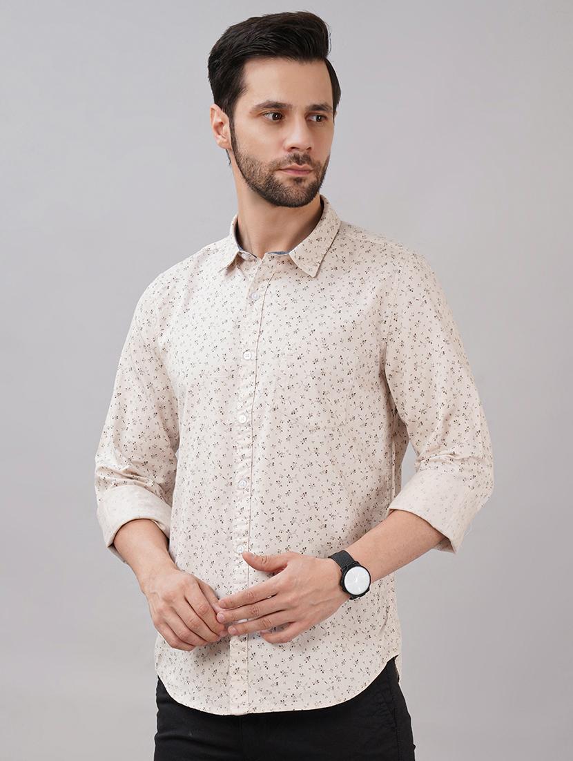 men printed long sleeve regular fit casual shirt - 21917027 -  Standard Image - 1
