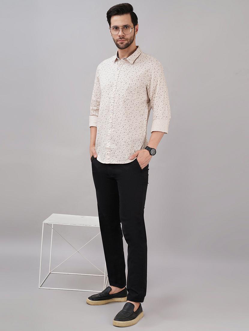 men printed long sleeve regular fit casual shirt - 21917027 - Standard Image - 4