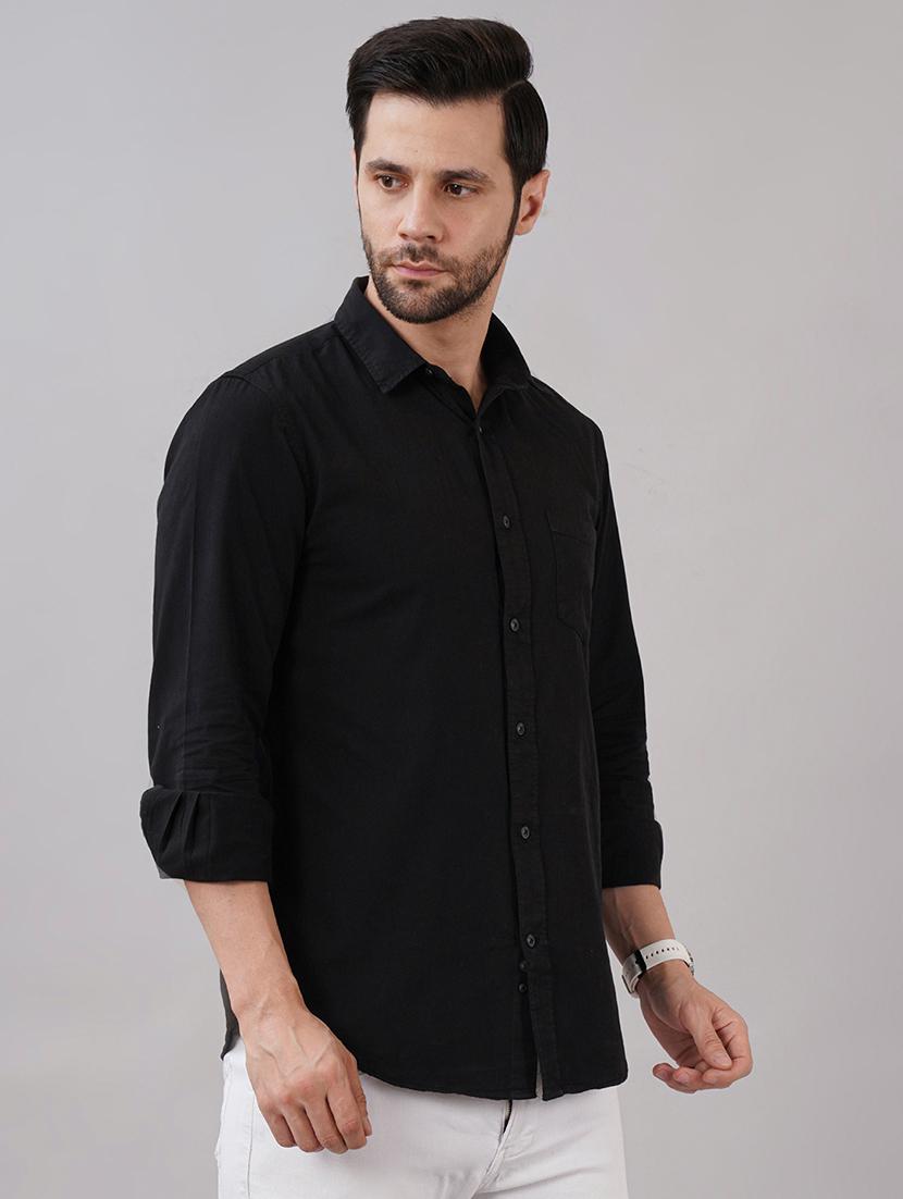 men solid long sleeve regular fit casual shirt - 21917029 -  Standard Image - 1