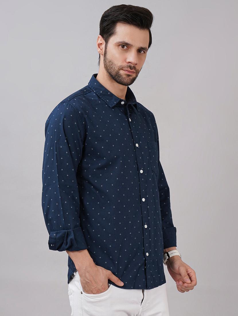 men printed long sleeve regular fit casual shirt - 21917030 - Standard Image - 1
