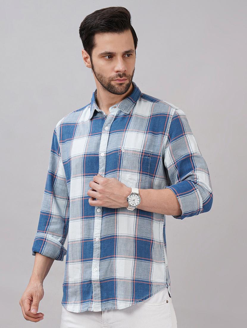 men checkered long sleeve regular fit casual shirt - 21917032 -  Standard Image - 1