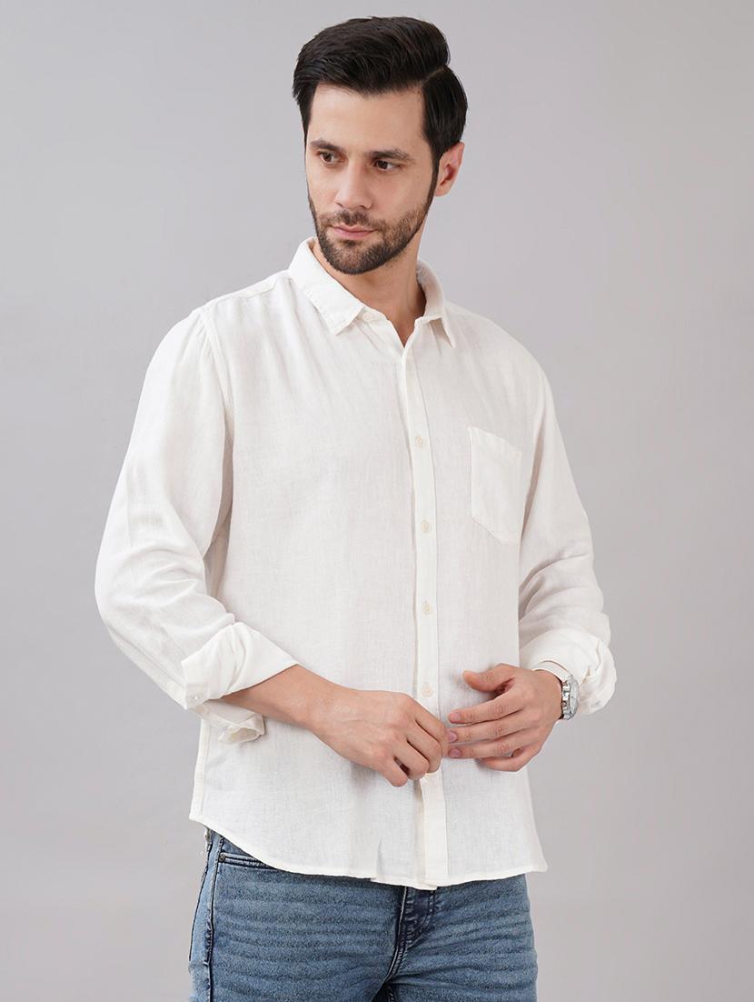 men solid long sleeve regular fit casual shirt - 21917034 - Standard Image - 1