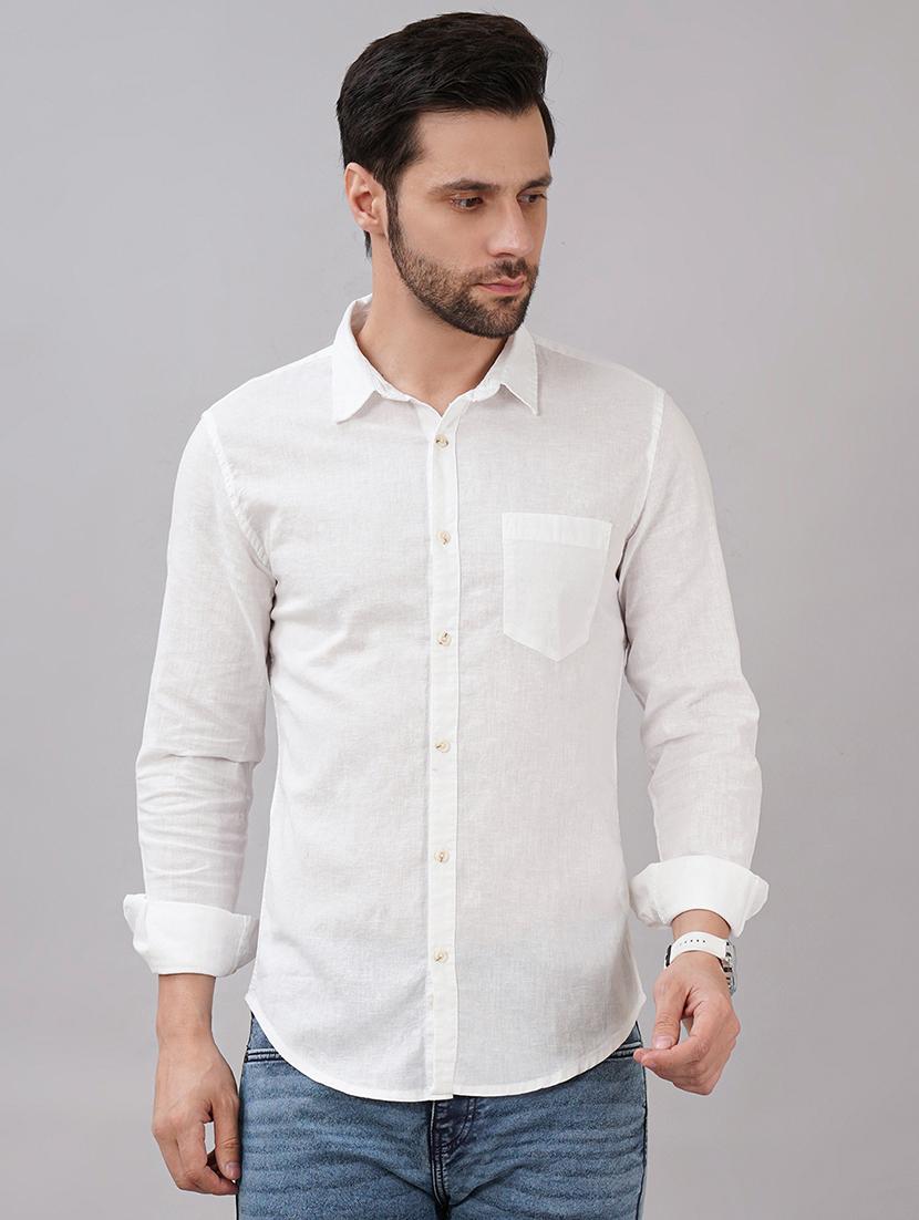 men solid long sleeve regular fit casual shirt - 21917037 - Zoom Image - 0