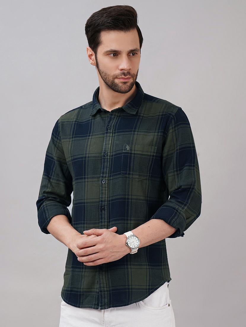 men checkered long sleeve regular fit casual shirt - 21917038 - Standard Image - 1