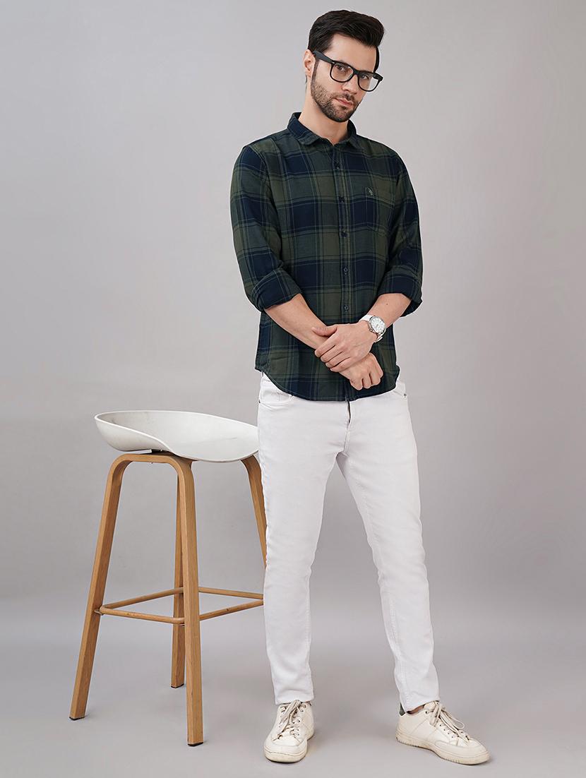 men checkered long sleeve regular fit casual shirt - 21917038 - Standard Image - 4