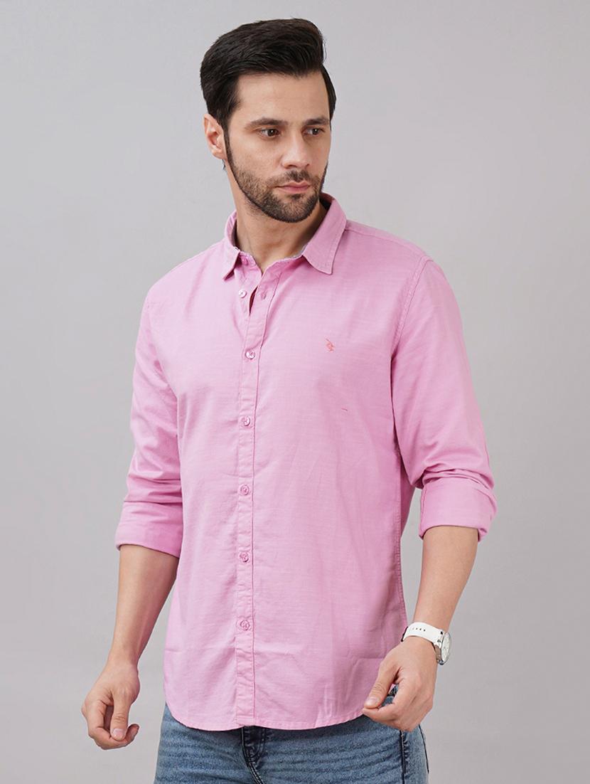 men solid long sleeve regular fit casual shirt - 21917040 -  Standard Image - 1
