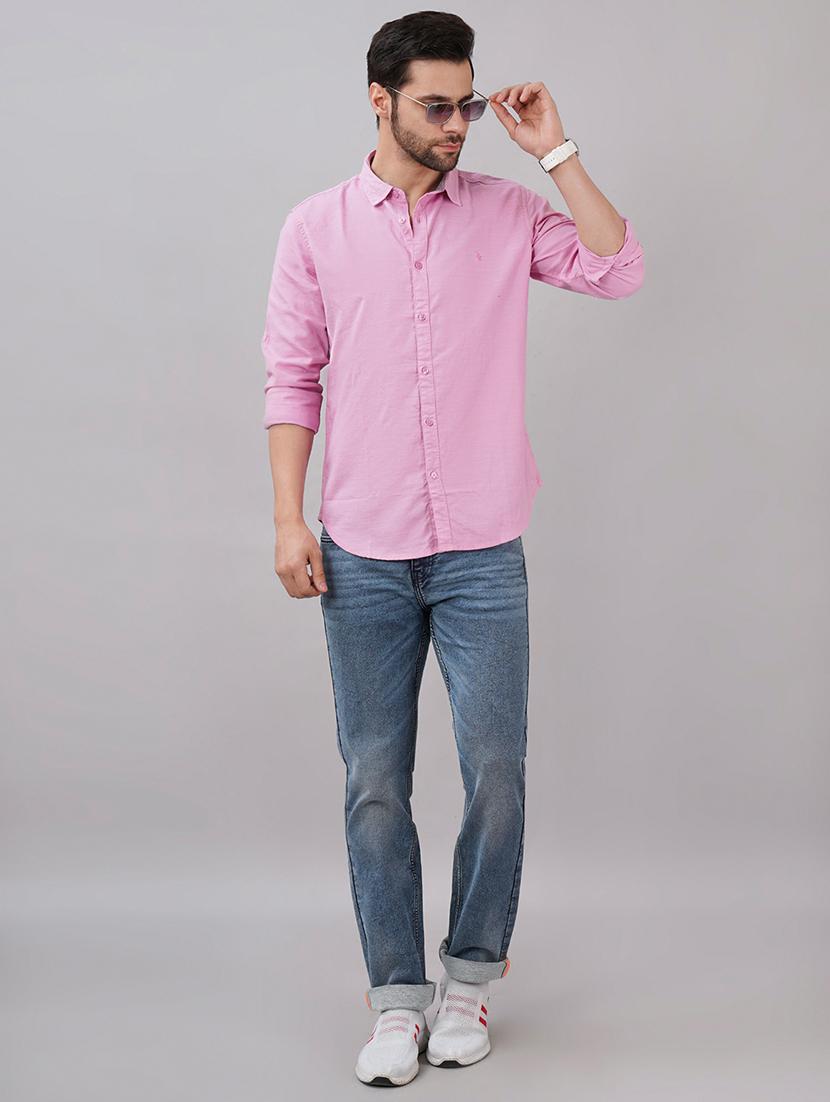 men solid long sleeve regular fit casual shirt - 21917040 - Standard Image - 4