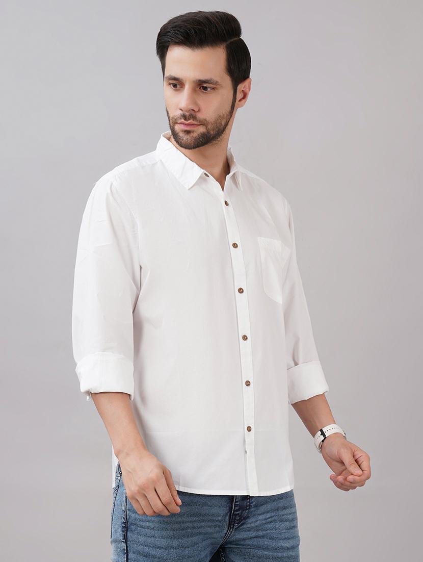 men solid long sleeve regular fit casual shirt - 21917043 -  Standard Image - 1
