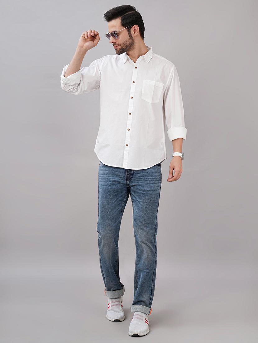 men solid long sleeve regular fit casual shirt - 21917043 - Standard Image - 4