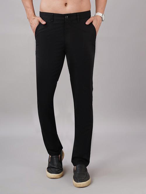 men solid mid rise slim fit chinos - 21917050 - Standard Image - 0