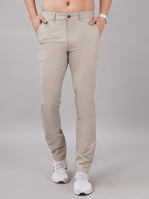 men solid mid rise slim fit chinos  - 21917051 -  Standard Image - 0