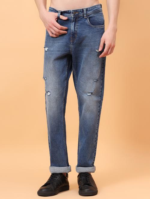 men distressed mid rise slim fit jean - 21917069 - Standard Image - 0