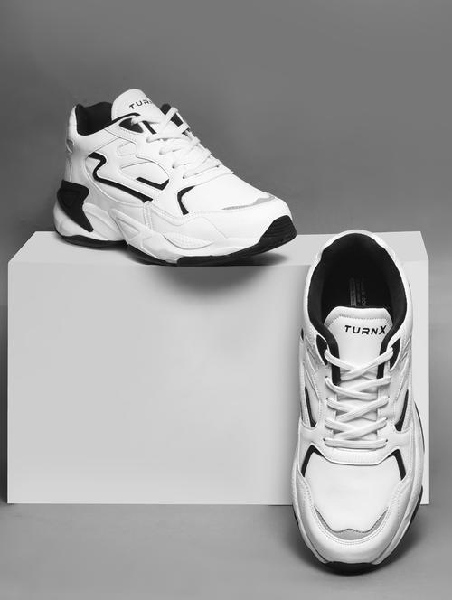 men solid lace up running shoe - 21917093 -  Standard Image - 0