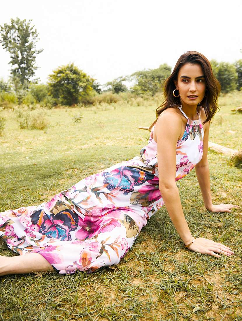 women floral printed sleeveless a-line dress - 21917388 -  Standard Image - 4