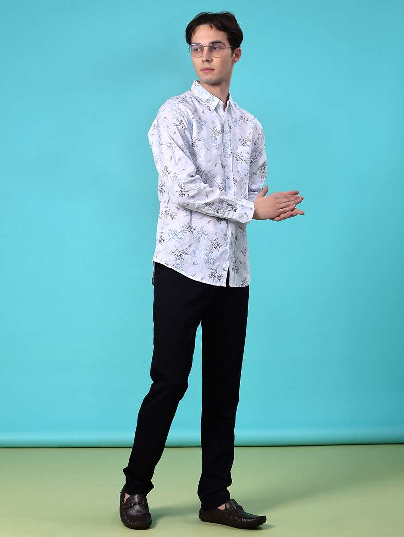 men printed long sleeve regular fit casual shirt - 21917611 -  Standard Image - 4