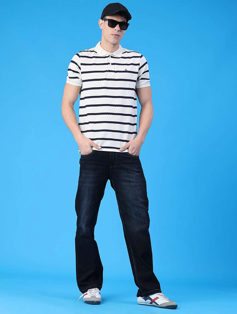 men striped short sleeve regular fit polo t-shirt - 21917621 -  Standard Image - 4