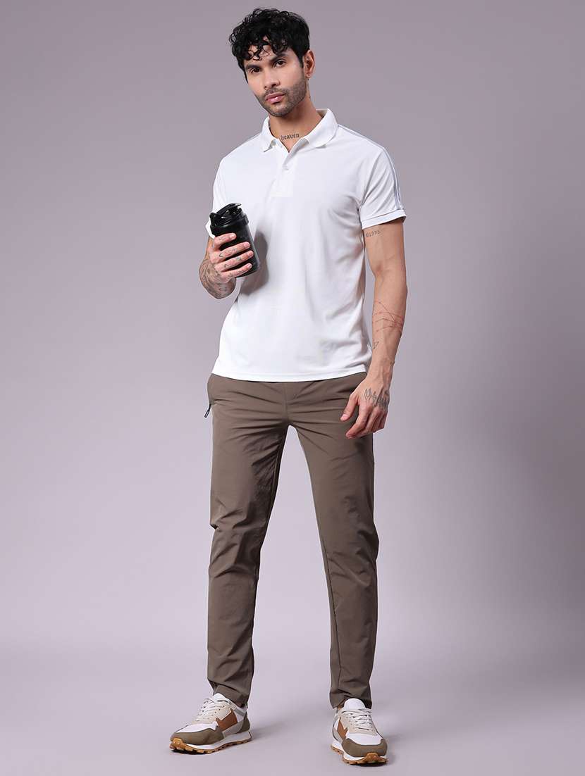 men solid short sleeve slim fit polo t-shirt - 21917643 - Standard Image - 4