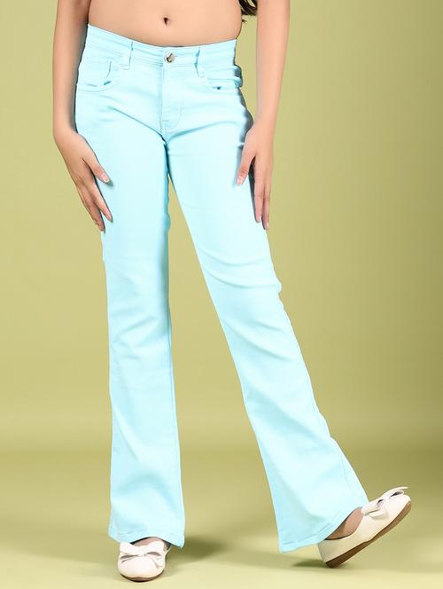 girls solid mid rise bootcut jeans - 21917656 -  Standard Image - 0