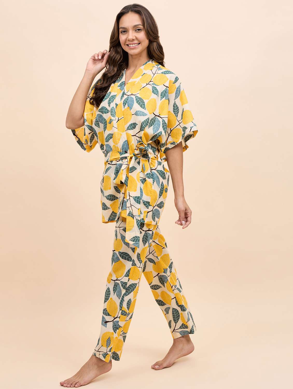 women printed nightwear pyjama set  - 21917774 -  Standard Image - 1