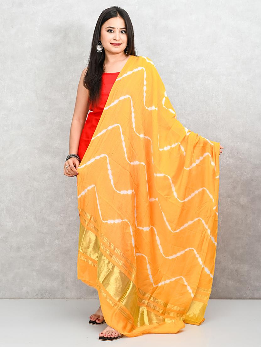 women yellow printed dupatta - 21917834 -  Zoom Image - 0