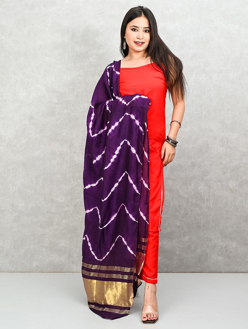 women purple printed dupatta - 21917836 - Standard Image - 4