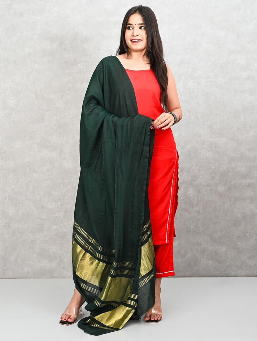 women green solid dupatta - 21917838 - Standard Image - 4